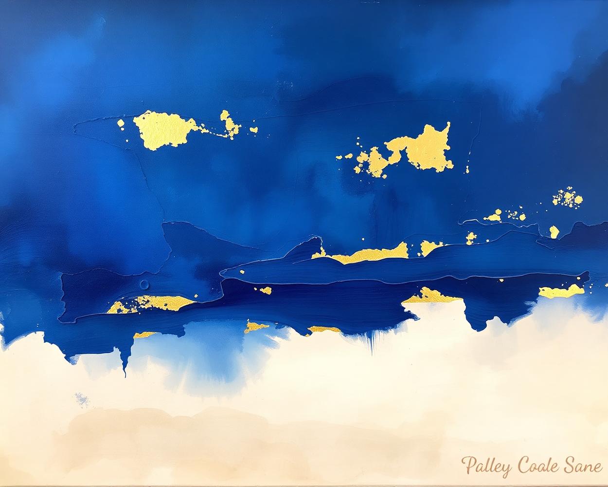 Prussian Letter — Oil and gold leaf on canvas by Azera Graham