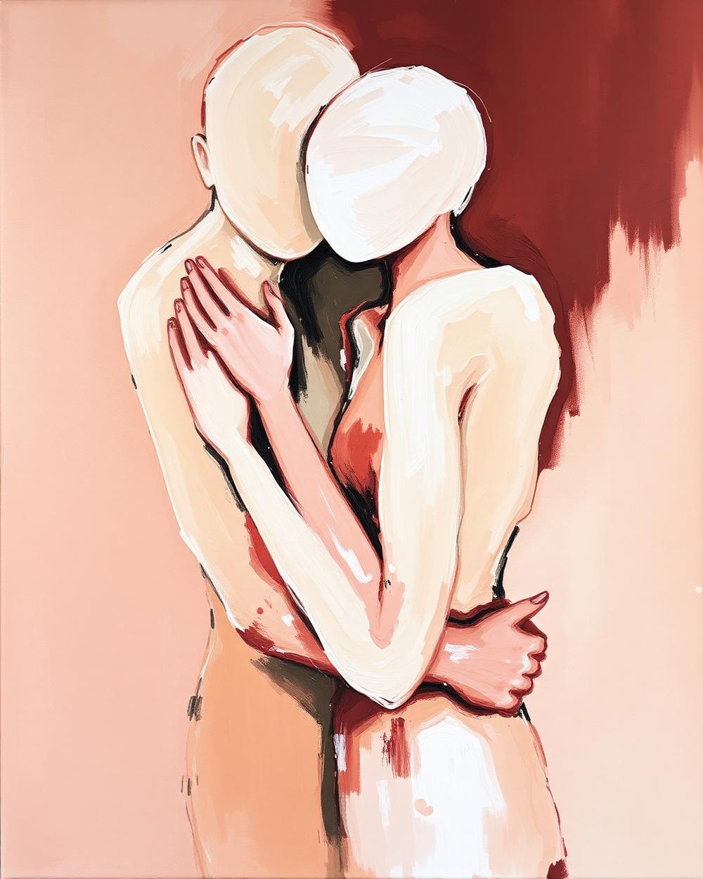 Two, Unnamed — Acrylic on canvas by Azera Graham